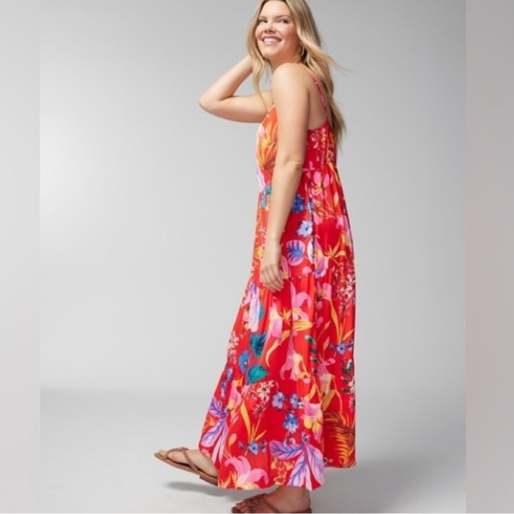 Soma built in bra Vibrant Floral Maxi Dress size small
